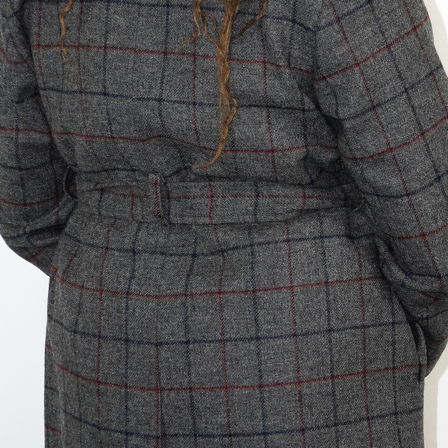 Wool Check Trench Coat