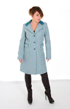 Load image into Gallery viewer, Bothwell coat Houndstooth Teal