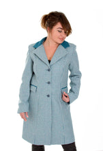 Load image into Gallery viewer, Bothwell coat Houndstooth Teal