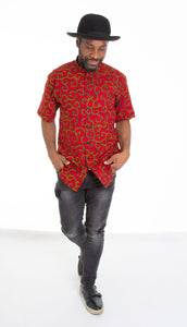 Red Band collar Shirt