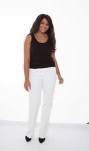 Wide leg cream trouser