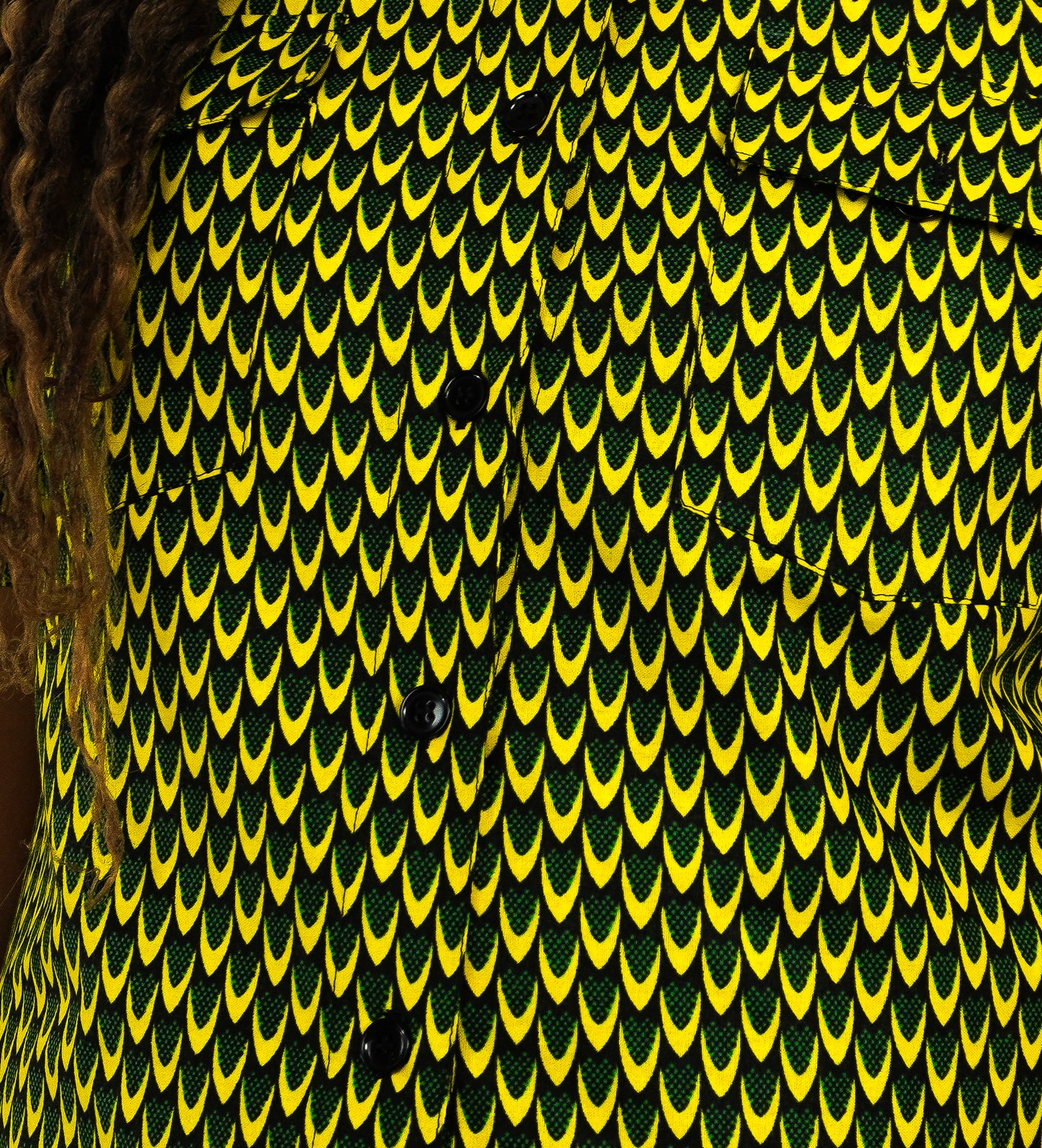 Cotton print short sleeve long shirt