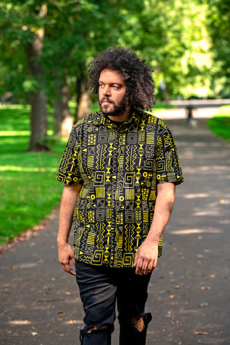 Yellow tribal shirt