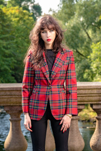 Megan Blazer (Red Tartan)