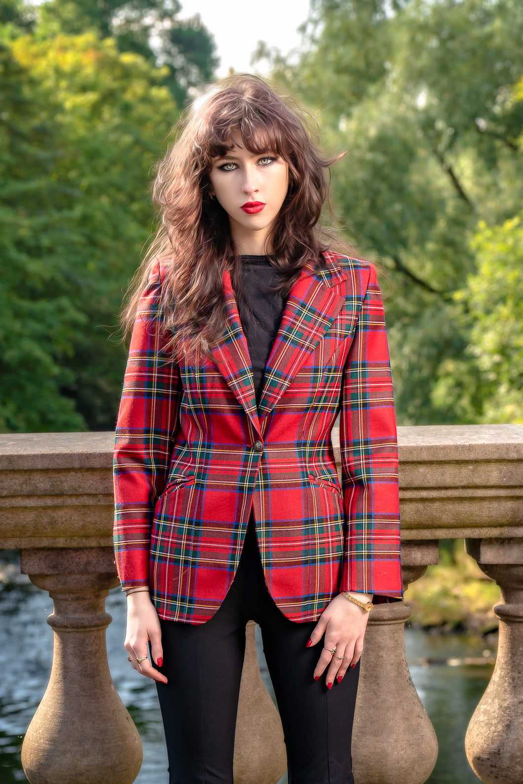 Megan Blazer (Red Tartan)