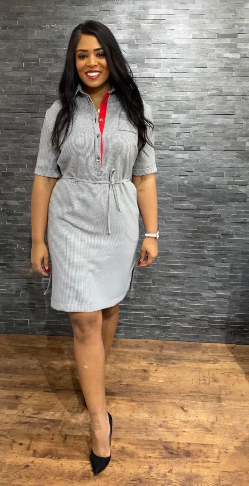 Siio shirt dress houndstooth